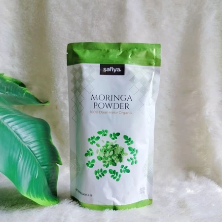 Moringa Powder | Bubuk Daun Kelor Pure | Daun Kelor Bubuk | Bubuk Daun Kelor 250 gr Safiya