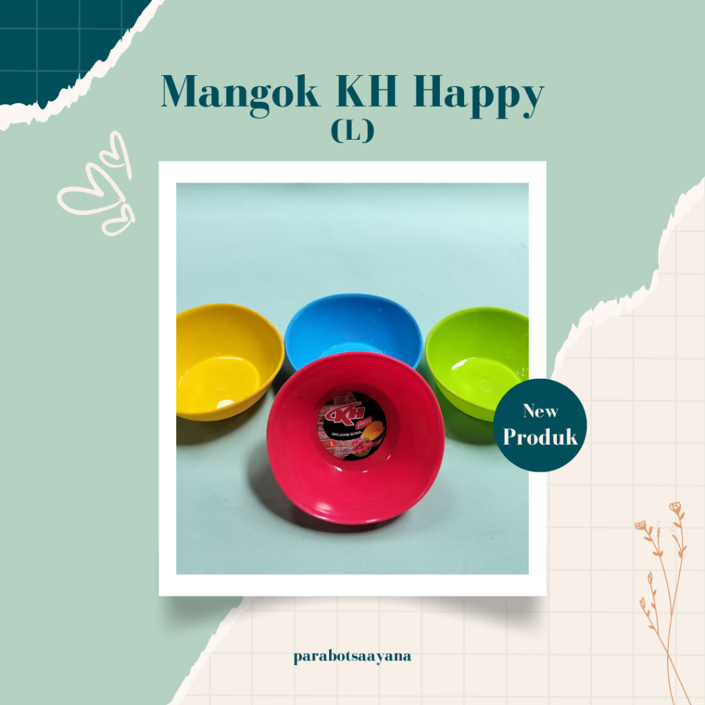 Happy KH Mangkok Mie Plastik (L) Mangkok Happy KH