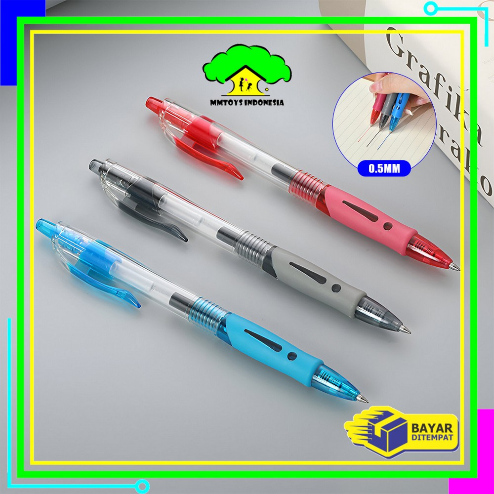 

MI-A105 Pulpen Gel Cetekan Ink 0.5mm / Pulpen Mekanik Standar Tinta Cair / Bolpoint Pen Polos Pencet Alat Tulis Kantor Sekolah