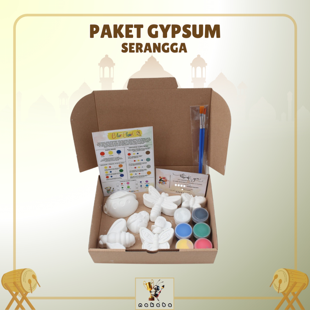 

Paket Lukis Gypsum Lengkap dengan Tema Serangga Series DIY I Mainan Edukasi Anak & Menggambar