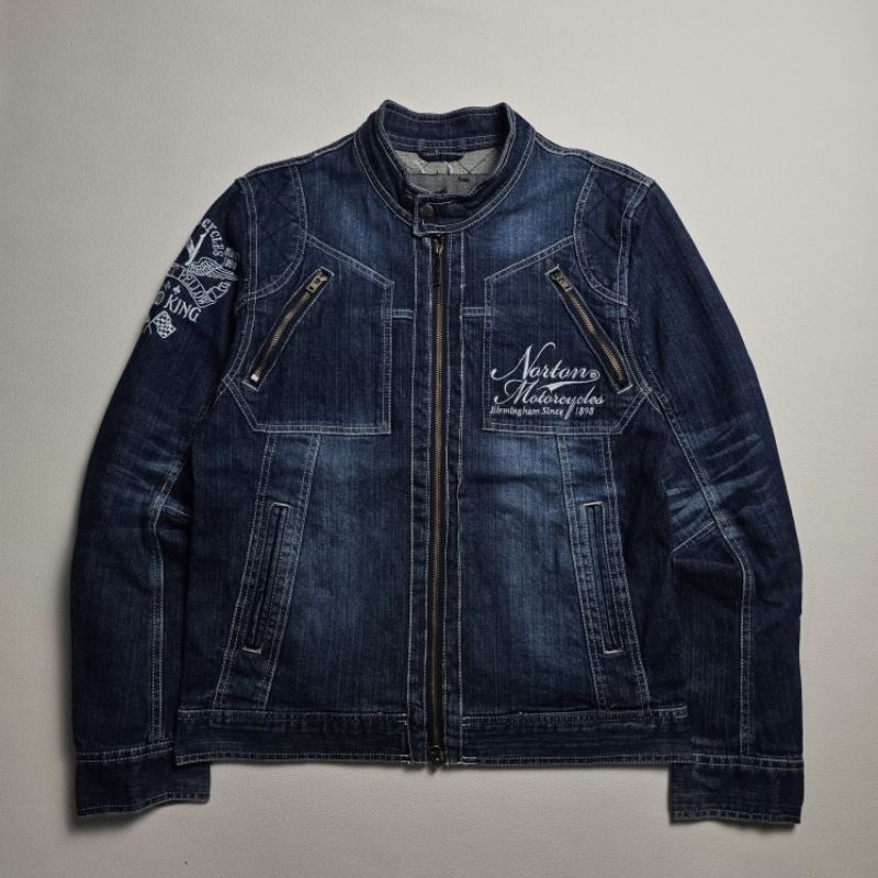 Norton denim biker jacket