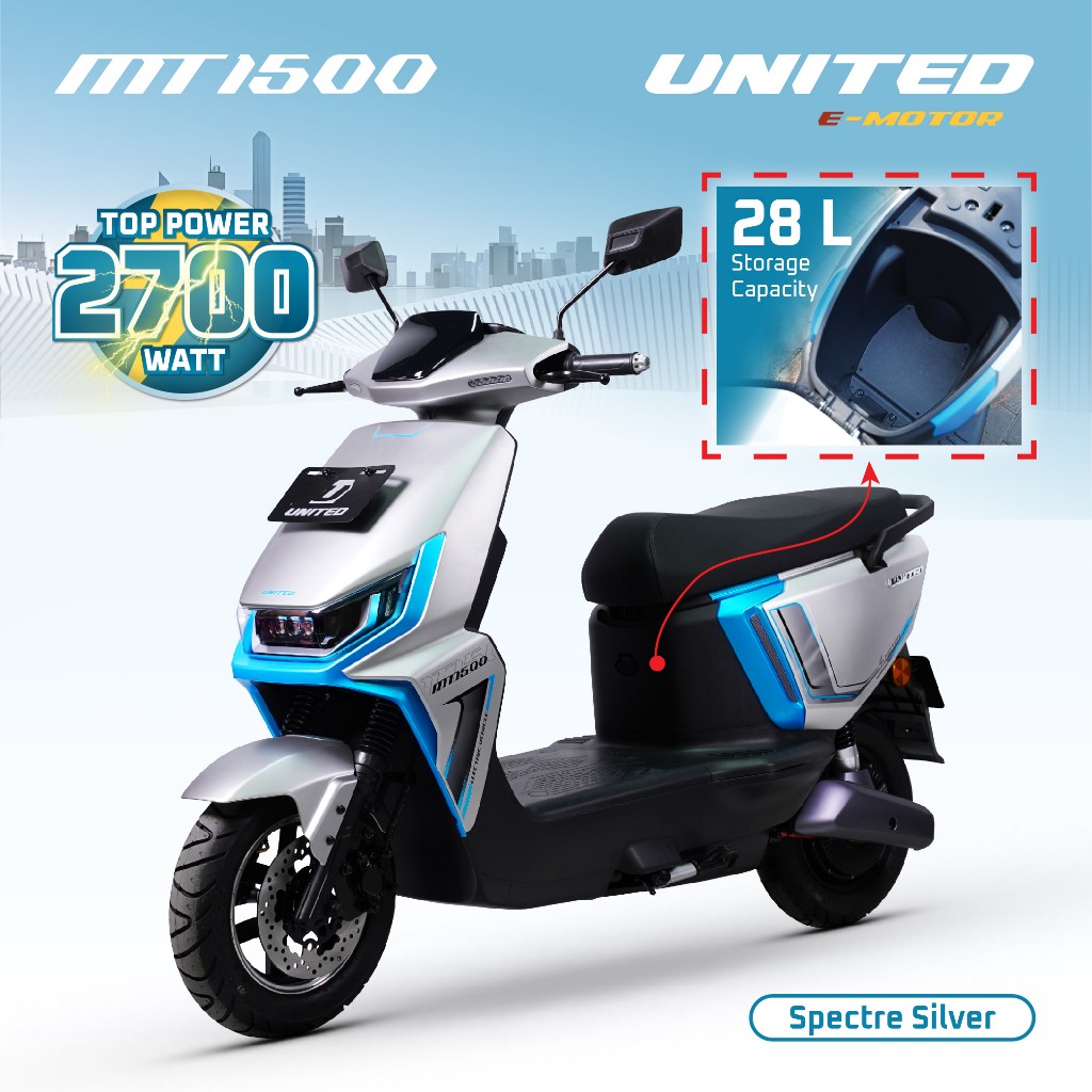 UNITED E-MOTOR Motor Listrik MT1500 - OTR JABODETABEK