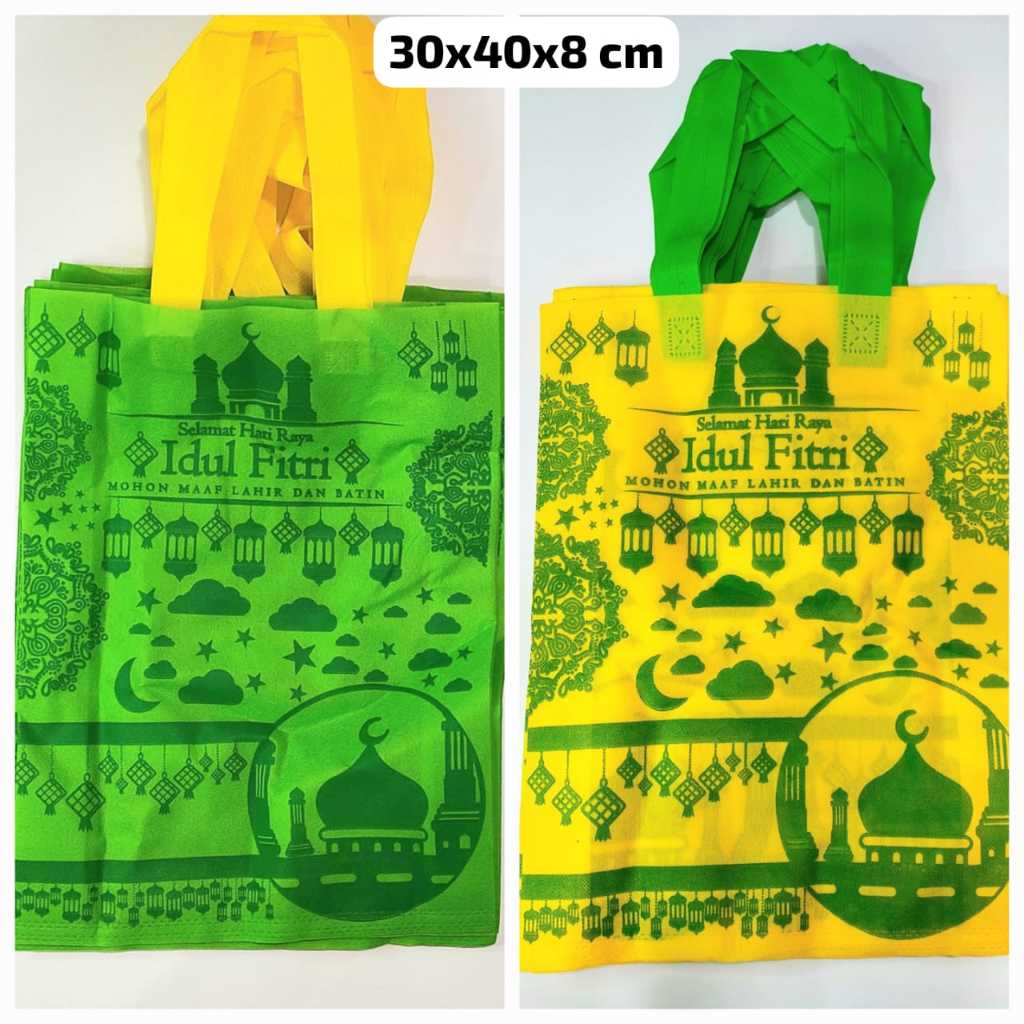 

(Per Lusin) Tas Spunbond lebaran EJ 2 Sisi 30 x 40 x 8
