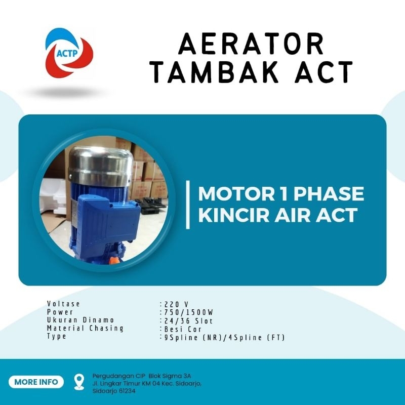 Motor Kincir Air Tambak (Dinamo) 1 Phase 1 HP dan 3 phase 1 HP