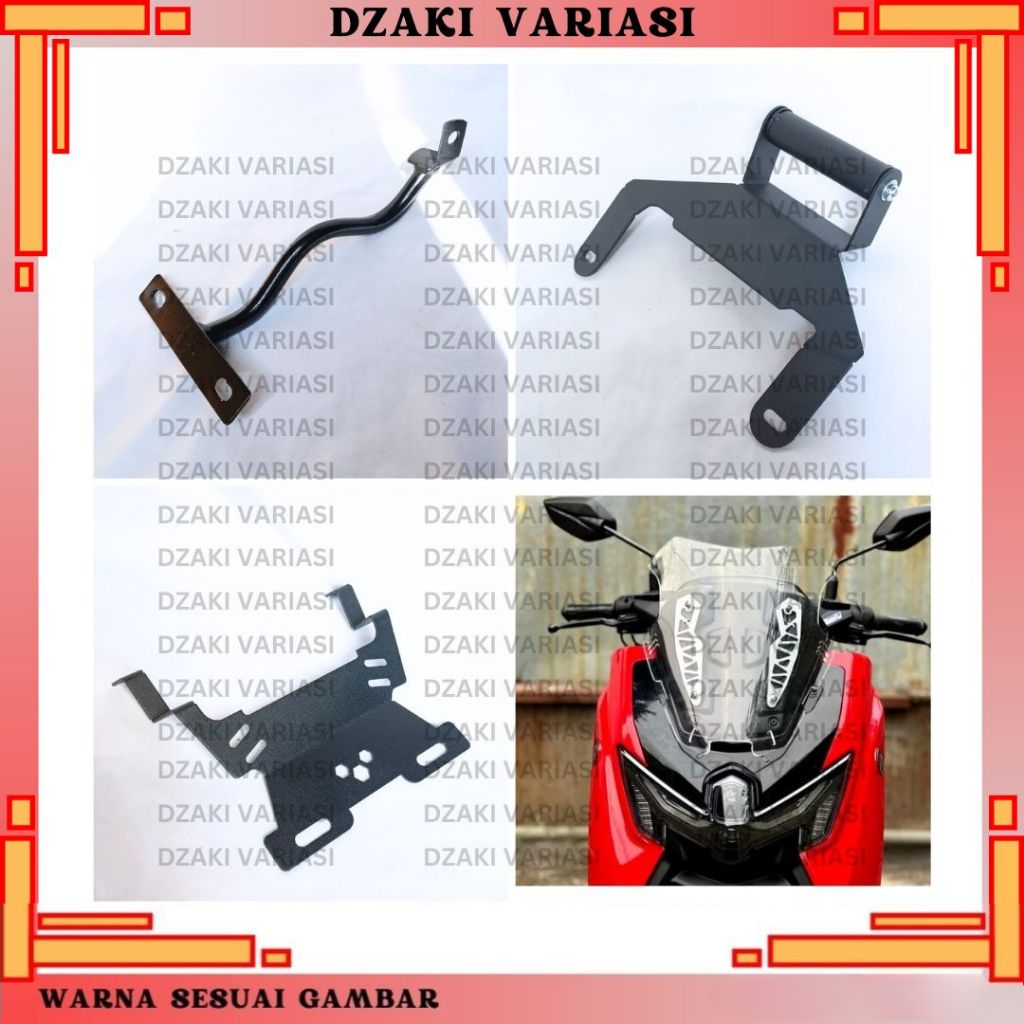 BRACKET HOLDER GARNISH VISOR WINDSHIELD BREKET PLAT NOMOR COVER ENGINE NMAX TURBO NMAX NEO S PAKET H
