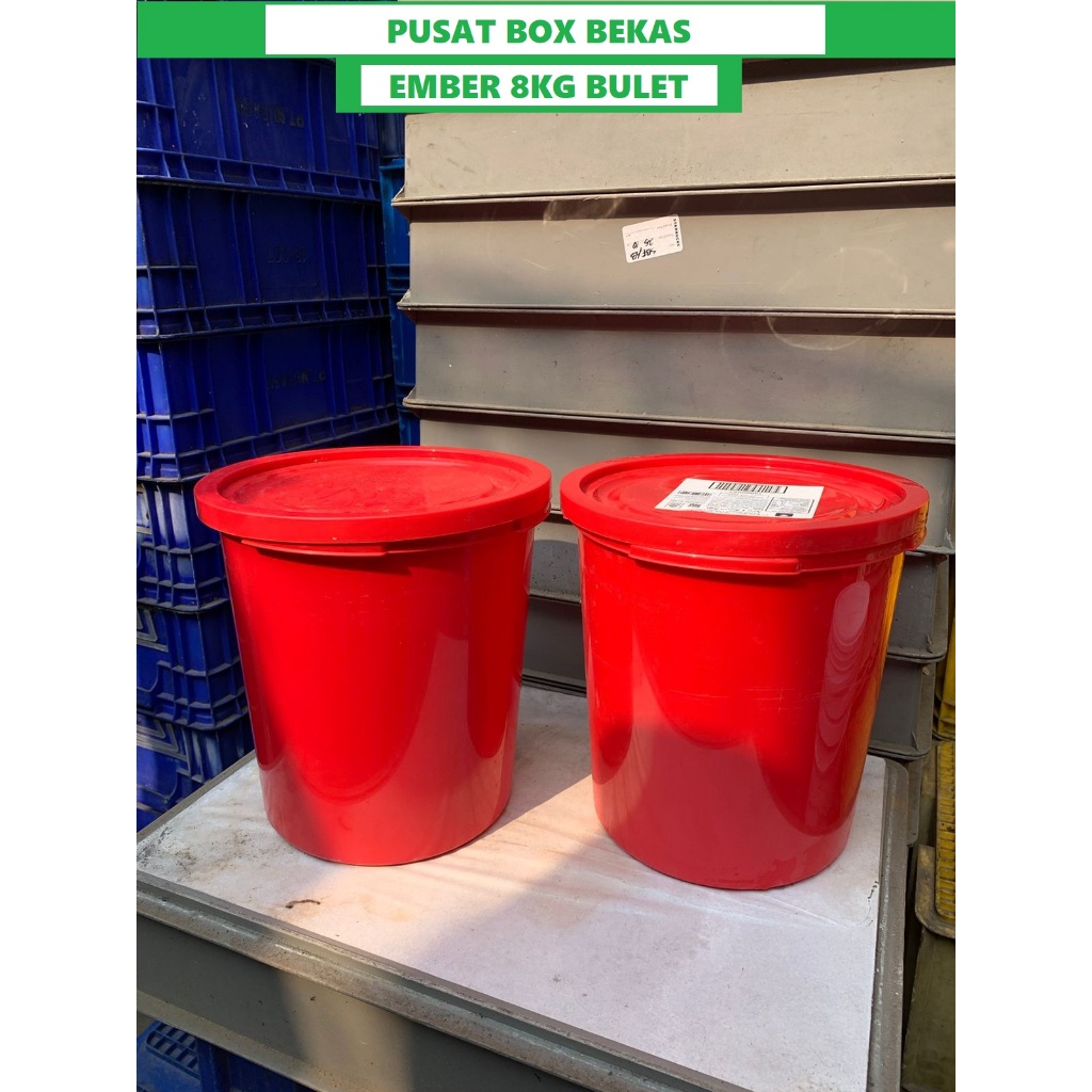 Box Es Krim 8liter ember bekas es krim 8liter/8kg ember bekas ice cream 8kg/liter (BULAT MERAH)