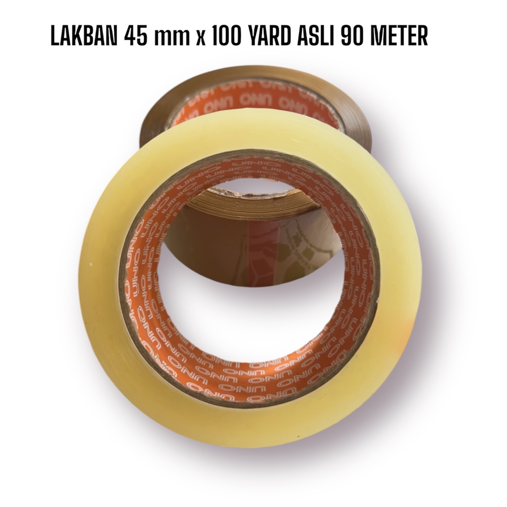 

Lakban Bening / Lakban Coklat 45 mm x 100 yard (90 meter) Lengket dan Tebal Original