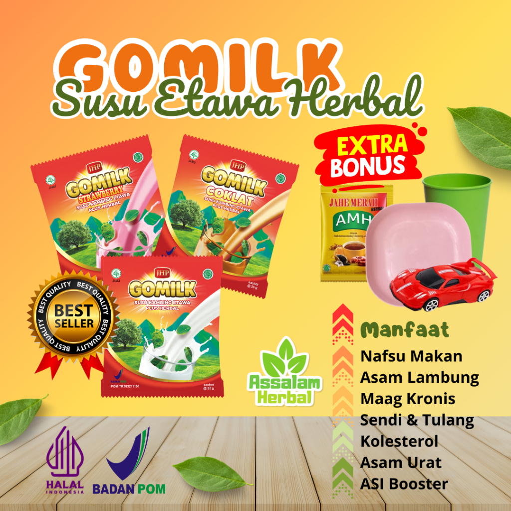 

GOMILK SACHET Susu Kambing Etawa Atasi Nyeri Tulang Sendi Lutut Rematik Asam Urat Kolesterol