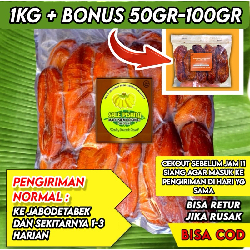 

COD Sale Pisang Basah 1 kg Kemasan Vaccum Camilan jadul bikin ngiler