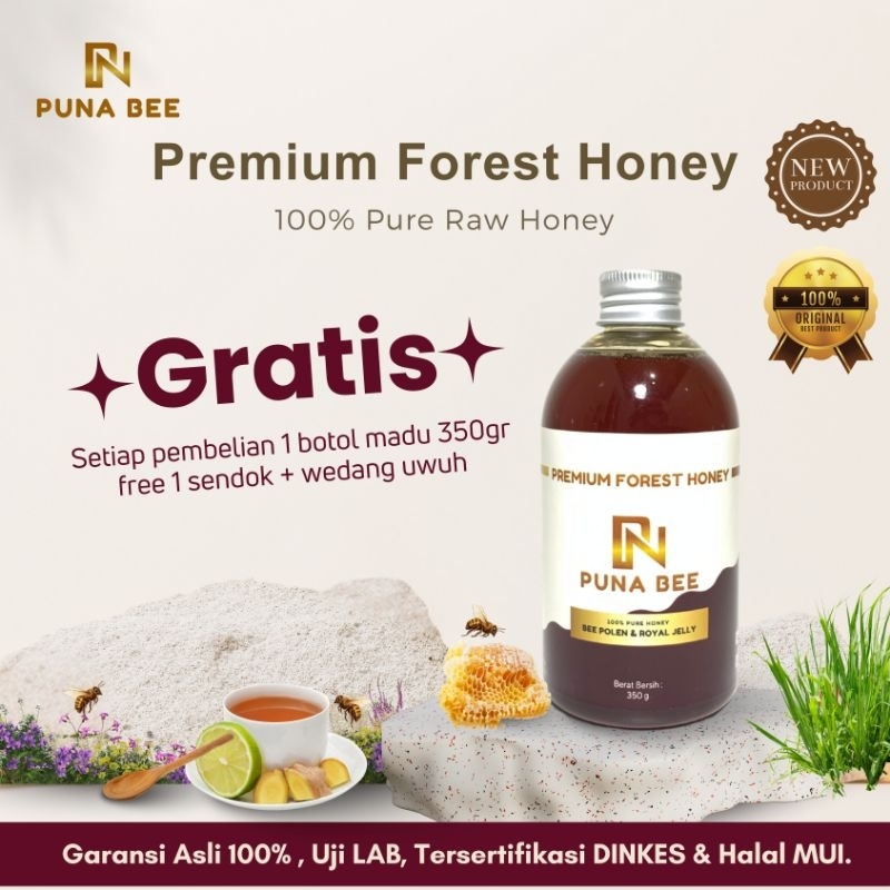 

PUNABEE PREMIUM FOREST HONEY WITH ROYAL JELLY BEE POLLEN & PROPOLIS!