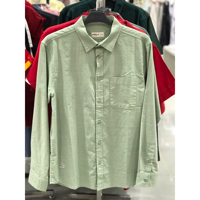 Osella Kemeja Pria Lengan Panjang Sage dan Army