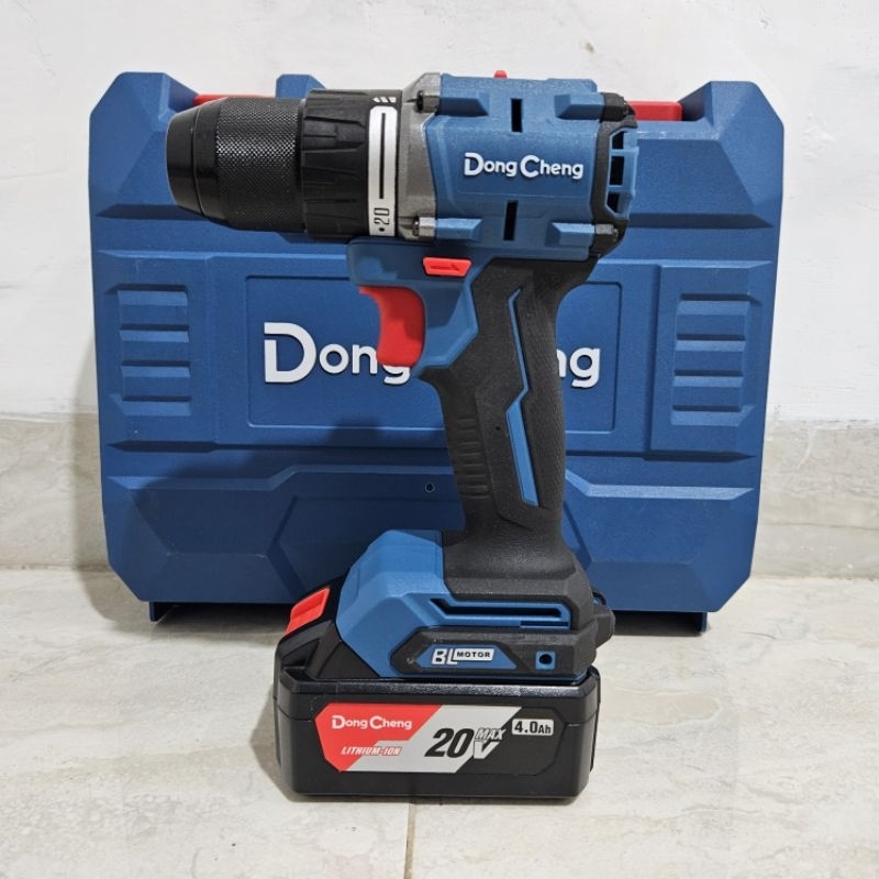 Mesin Bor Cas Baterai DongCheng DCJZ2060i Cordless Brushless Driver / Hammer Drill 20V Putra Inti