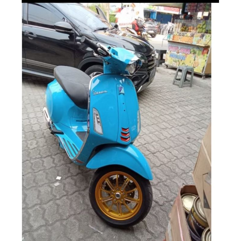 Cat warna biru tosca pesva metic / Cat motor warna blue tosca pesmet / Cat automotive Pu