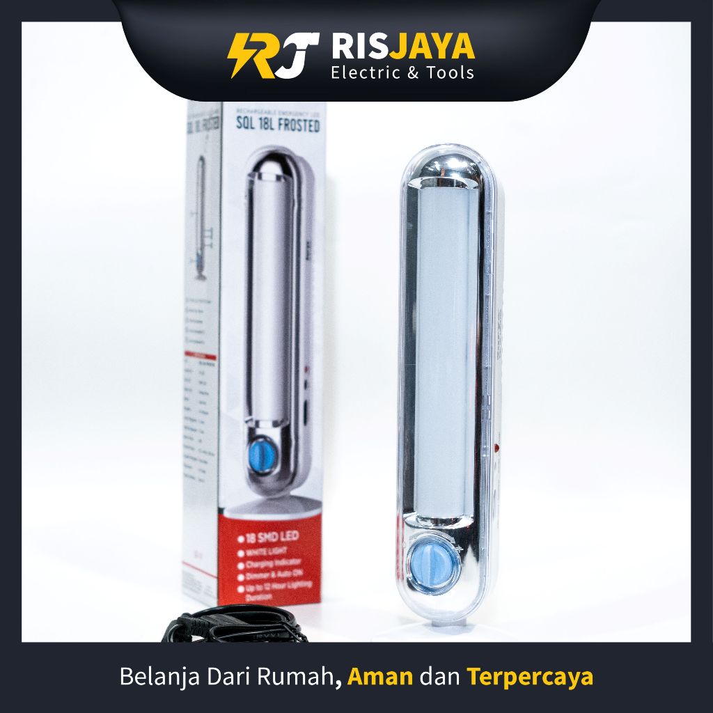 Lampu Emergency / Lampu Cas Isi Ulang Tahan 12 Jam SURYA SQL 18L