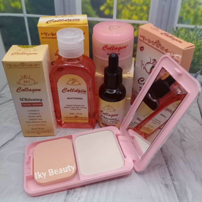 COLLAGEN 5in1 ( Krim Siang,Malam , Serum , Toner , Bedak )