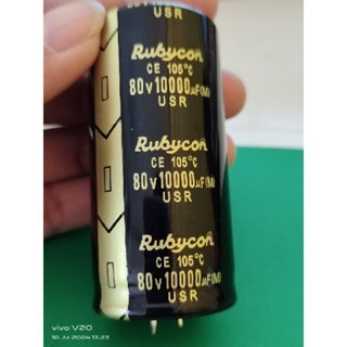 Elko10000uf 80v Rubycon  USR Hitam  Elco 80v 10000 uf   original isi FULL elco capasitor kapasitor