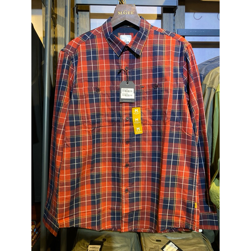 MGEE KEMEJA LENGAN PANJANG | KEMEJA KASUAL PRIA ORIGINAL MGEE CAMPER CKKR 036 RED