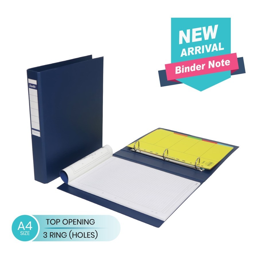 

Bantex Binder Noted A4 Top Opening 3 Ring # A126 (pcs)