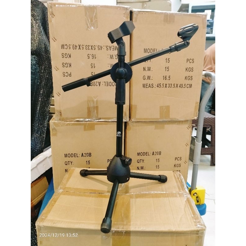 Stand microphone pendek kaki 3 Stand Kendang