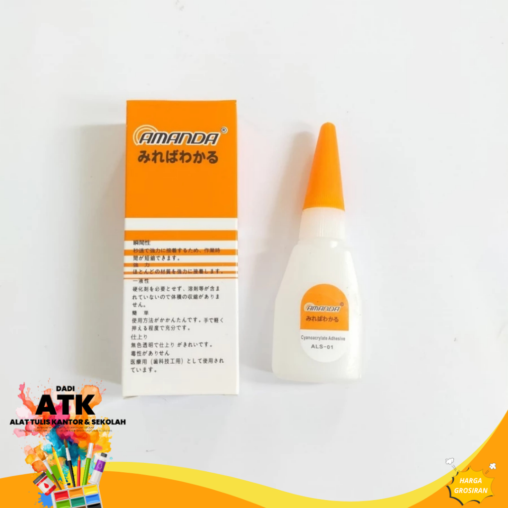 

Super Glue Lem Korea – Perekat Multifungsi untuk Plastik, Kayu, Kaca, Logam - jumlah 3 pcs