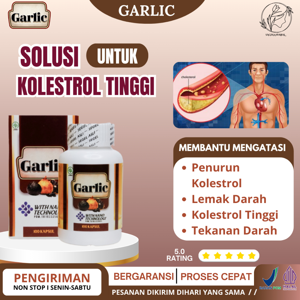 Obat Penurun Kolestrol Lemak Darah Kolestrol Tinggi Tekanan Darah GARLIC