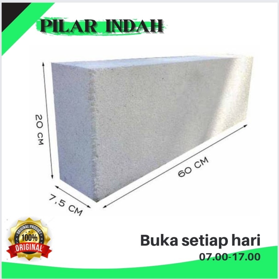 HEBEL | BATA PUTIH | BATA RINGAN 7,5cm & 10cm
