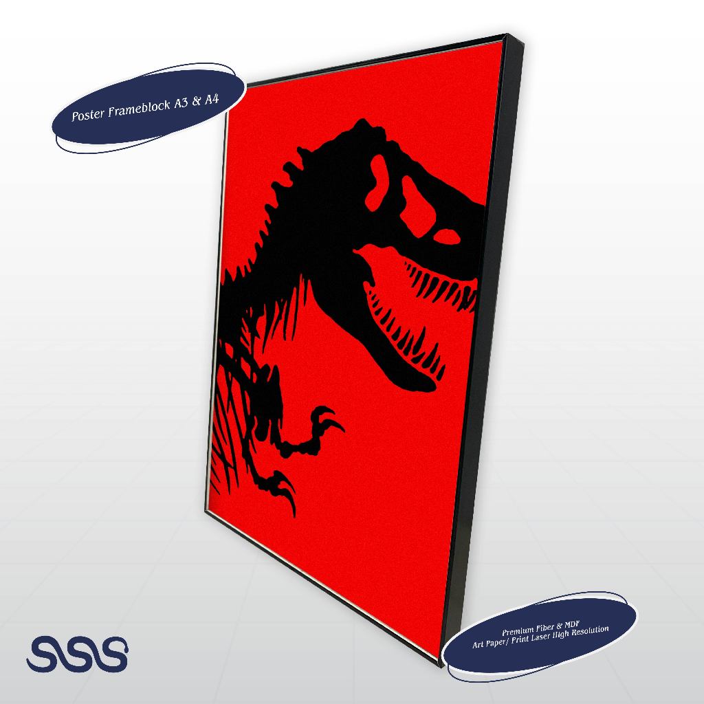 POSTER JURASSIC PARK / AESTHETIC POSTER / POSTER FRAMEBLOCK