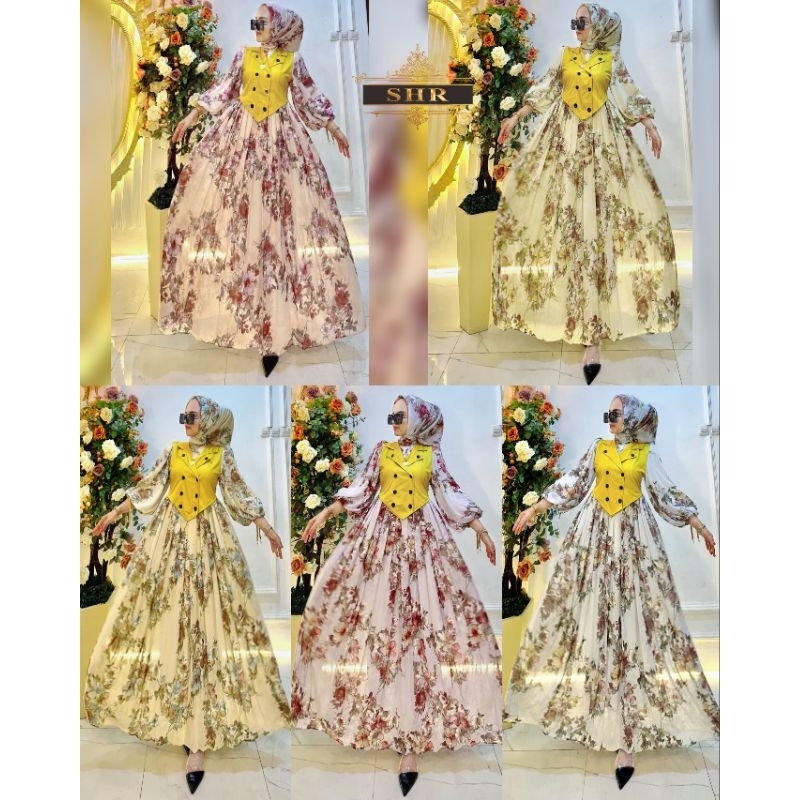 READY Gamis Rompi Set Hijab ORI 100% SHR