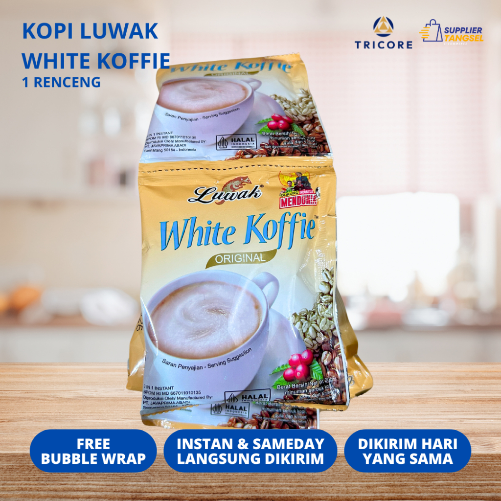 

KOPI LUWAK WHITE COFFEE 1 Renceng isi 10pcs