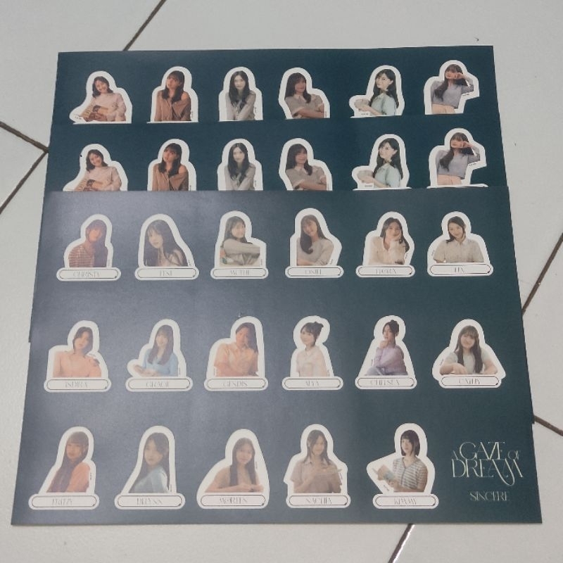 Sticker OFC Kalender 2023 Morning Call,2025 A Gaze Of Dream,dan Axioo x JKT48 (Satuan)
