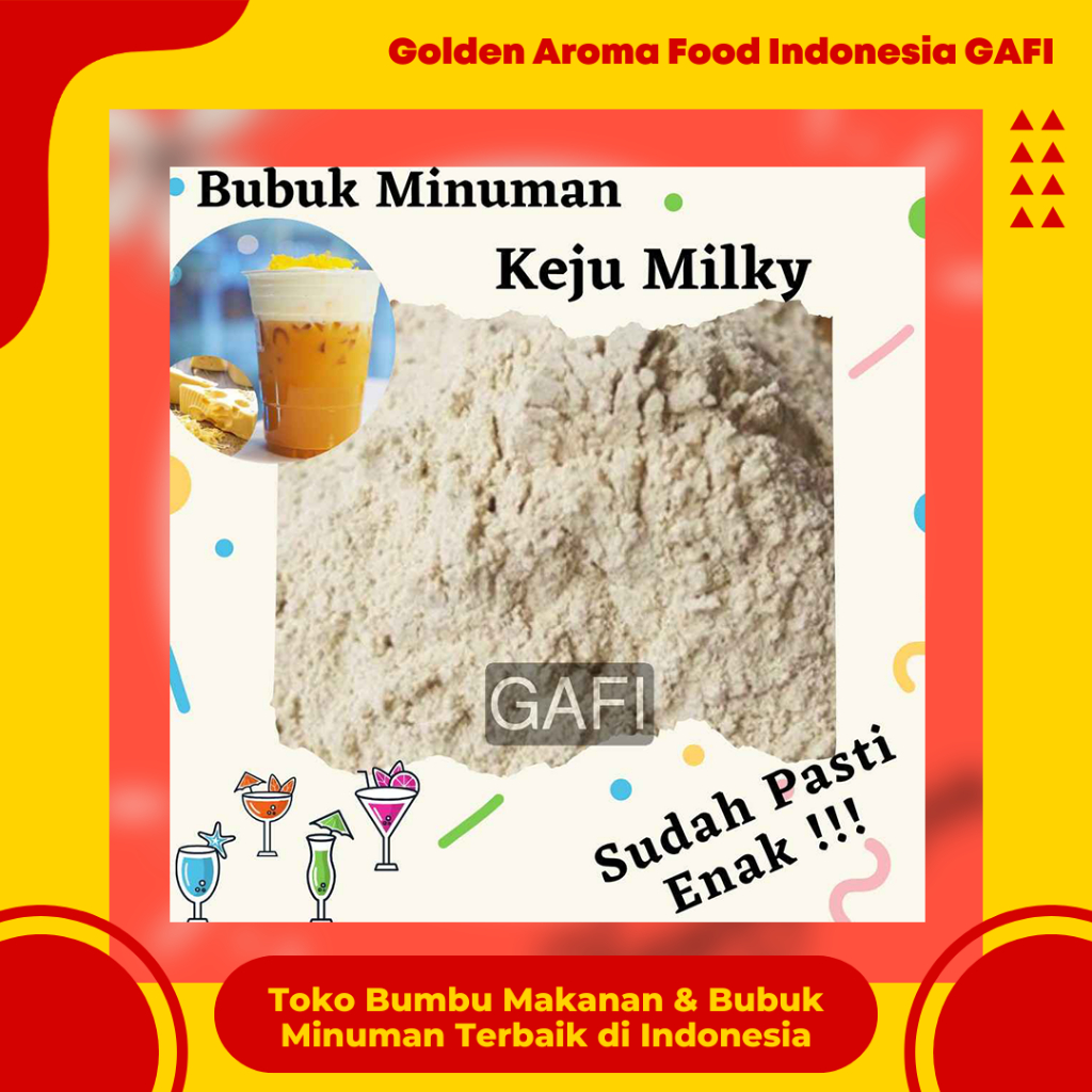 

GAFI Food Bubuk Minuman Rasa Keju Milky 1 Kg Enak Murah Halal, Cheese Milky Drink Powder 1Kg