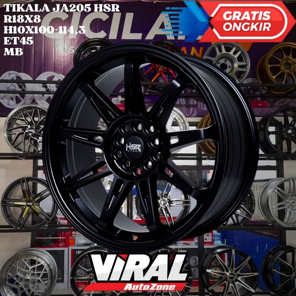 Velg Mobil Ring 18 HSR TIKALA R18 UNTUK YARIS CROSS , FORESTER , ALMAZ , TUCSON