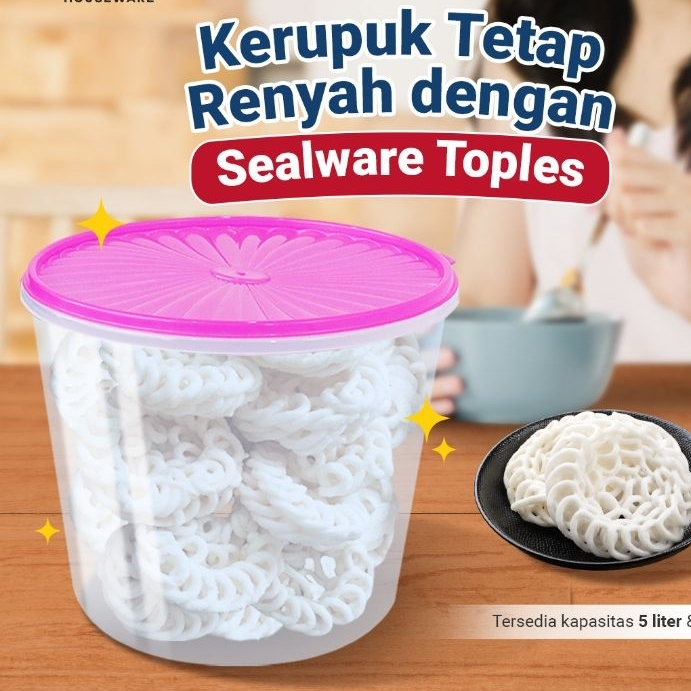 BB Toples Peyele 5 Liter  Alexish Toples Plastik Bulat Kerupuk Serbaguna