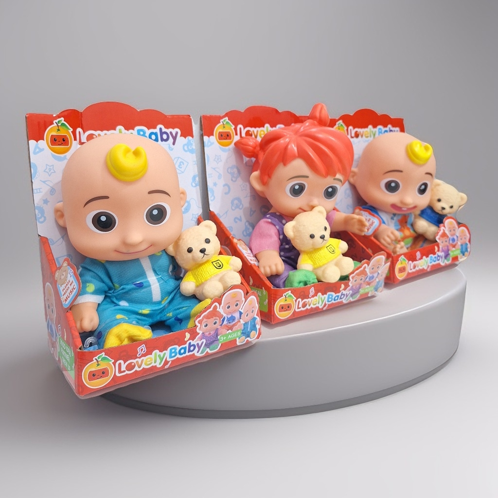 [Hero] Mainan Ibu & Anak Anak Boneka Karet Silikon Baby Music - Lovely Baby Happy Partner