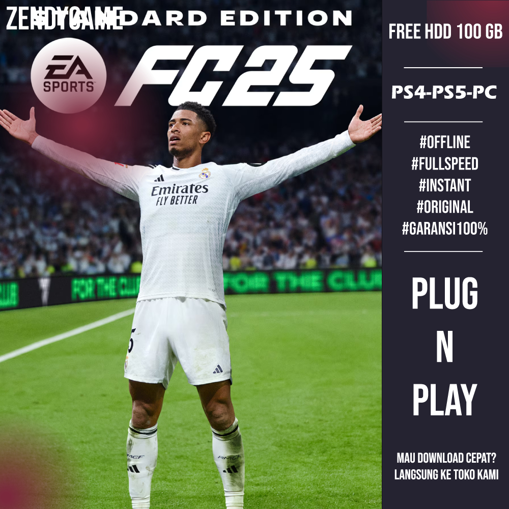 FC25 FOR PLAYSTATION 4 HEN PS4 HEN | PLAYSTATION 5 HEN PS5 HEN | FC 25 FOR PC + HDD 100 GB