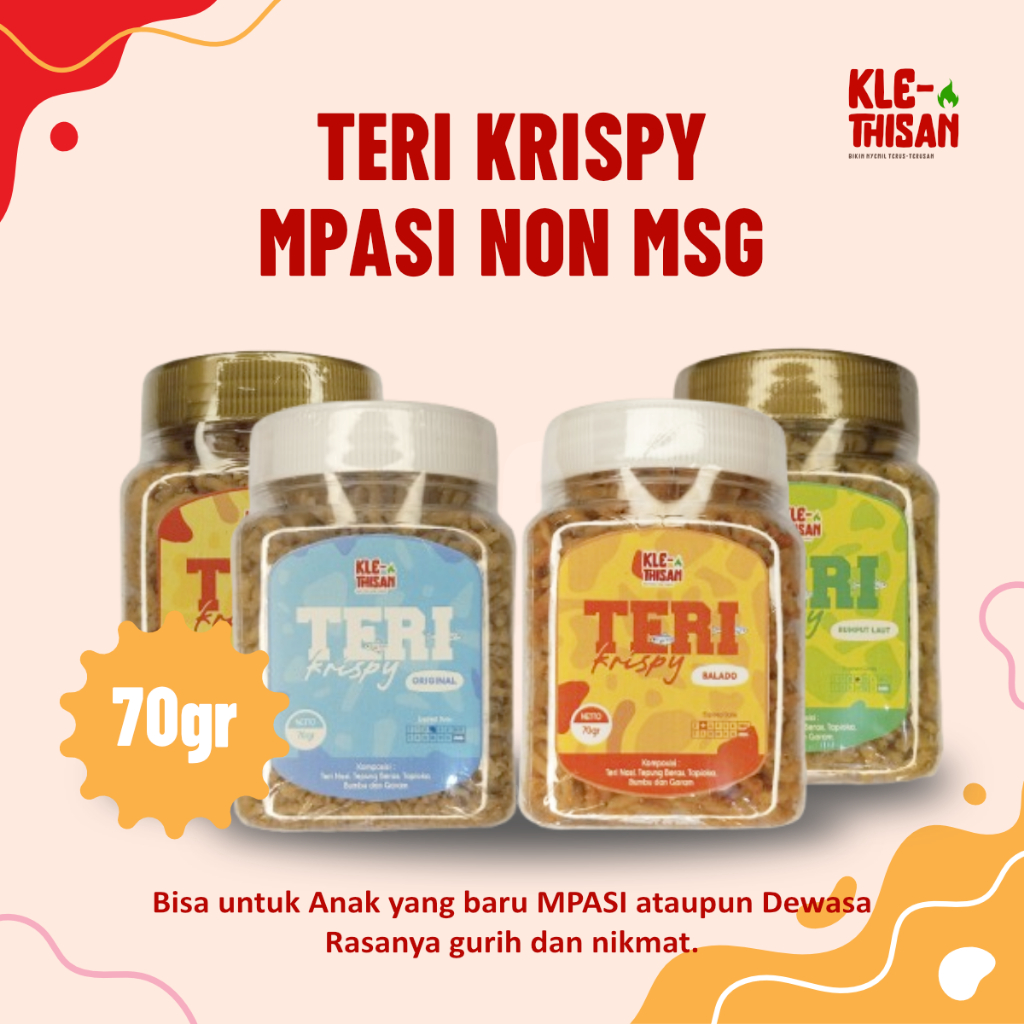 

Teri Krispi Crispy MPASI non MSG / Teri Crispy anti GTM / Teri Crispy High Calcium 70gr
