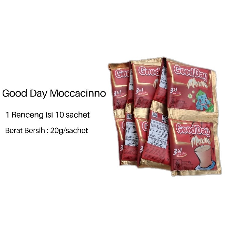 

Kopi Good Day Moccacinno 1 Renceng isi 10 sachet