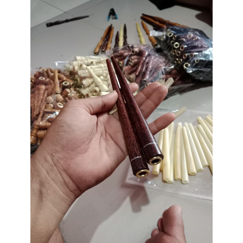Once pipa cangklong kayu galih asem 20cm motif timah
