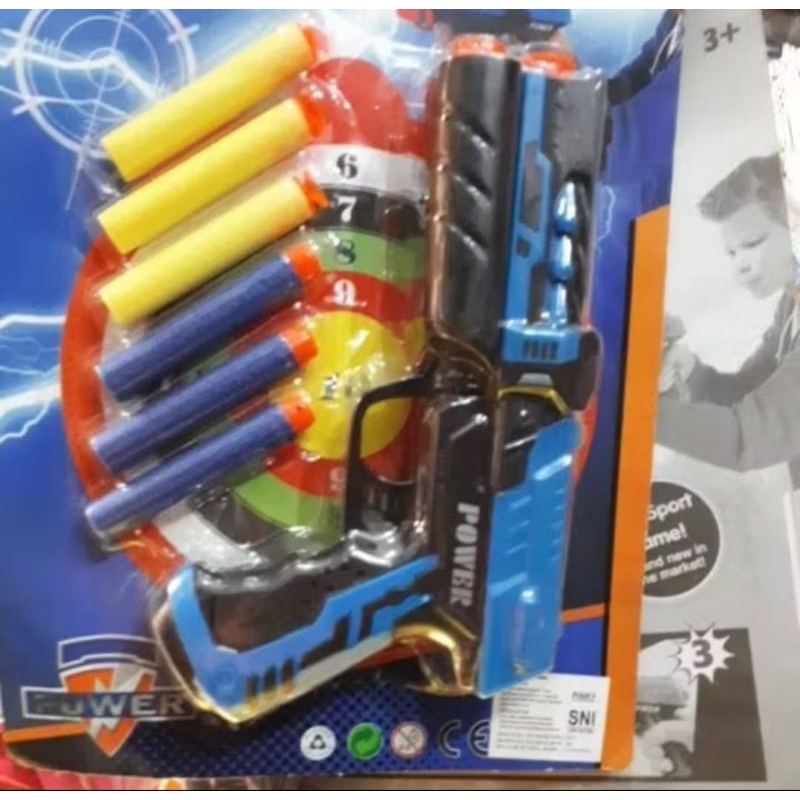 MAINAN ANAK PISTOL KOKANG PELURU NERF