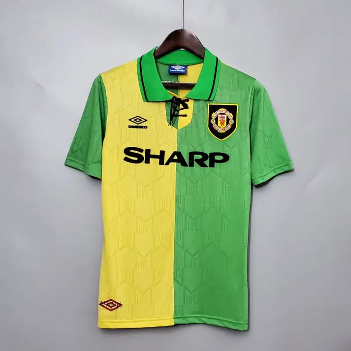 RED JERSEY- JERSEY BOLA RETRO GO MANCHESTER UNITED AWAY 1992-1994 UMBR* GOOD QUALITY