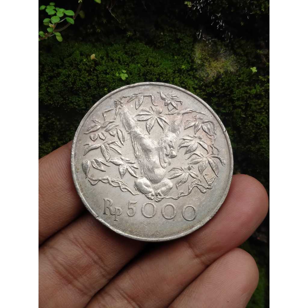 koin 5000 otan 1974 bekas Asli,koin perak seri WWF Marta collection 02 pusatnya koleksi unik asli