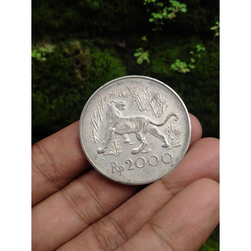 Koin 2000 Macan 1974 ,koin perak asli Marta Collectin 02 Pusatnya koleksi unik