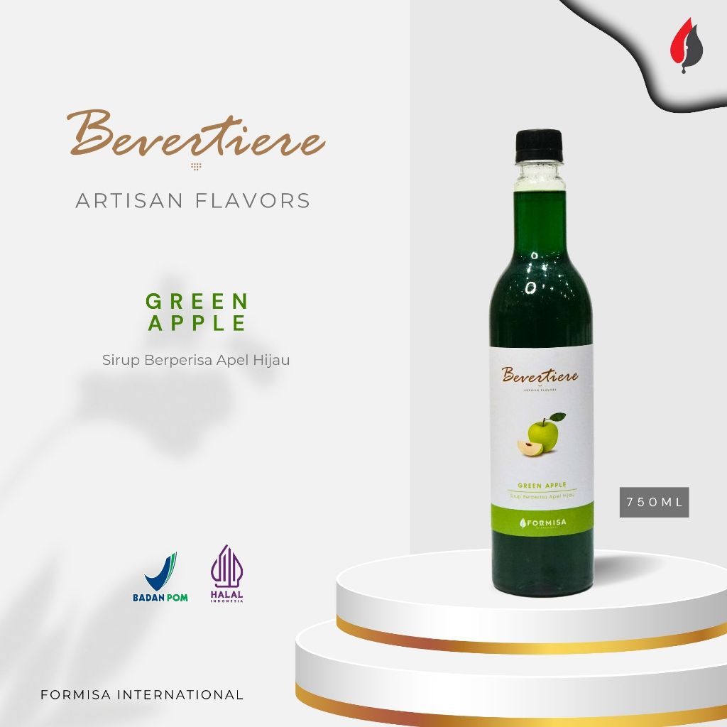 

FORMISA - Bevertiere Green Apple Syrup 800ml - Sirup Minuman Rasa Apel Hijau 800ml / HORECA