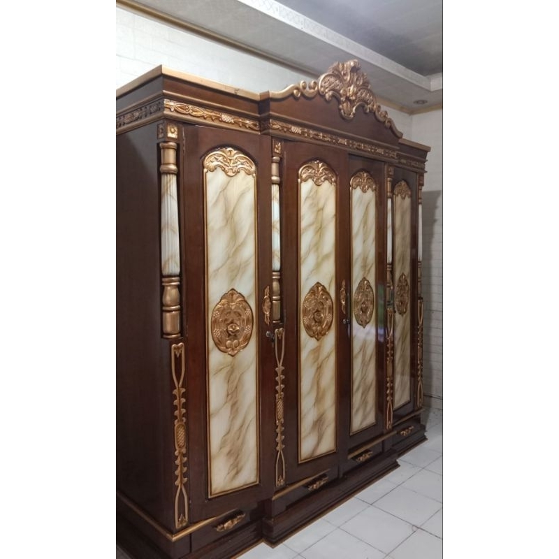 Lemari Pakaian Pintu 4 Lemari jati pintu 4 Lemari baju Lemari Jati Asli