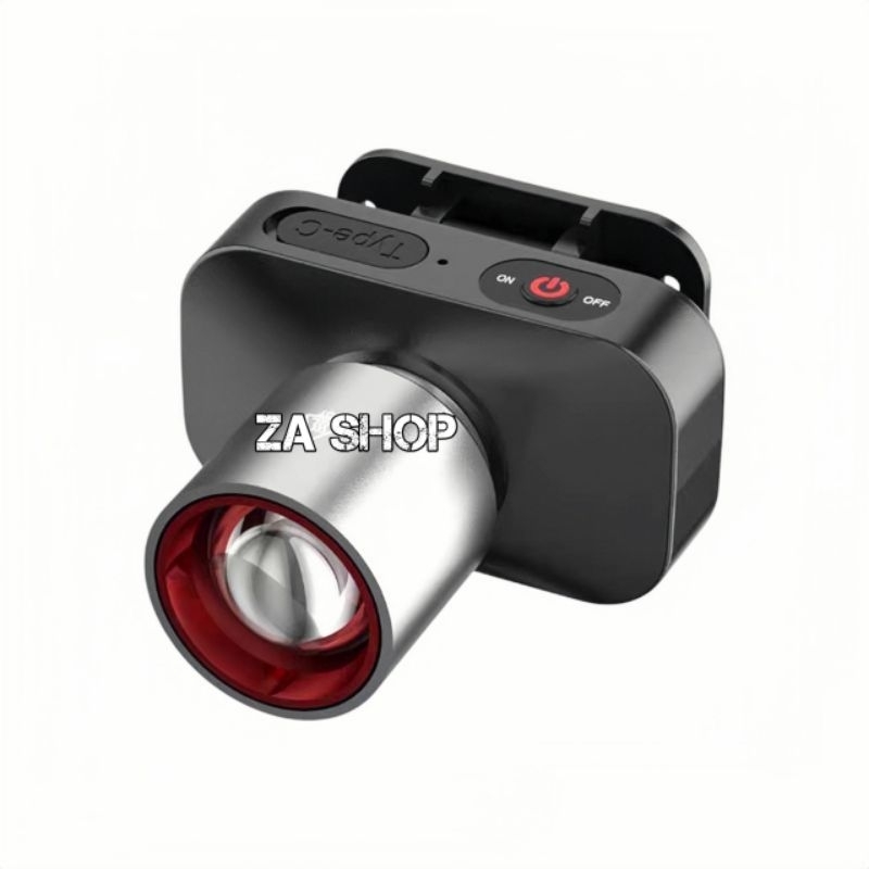 Senter Kepala Cas LED Laser Zoom 3 Mode L-666