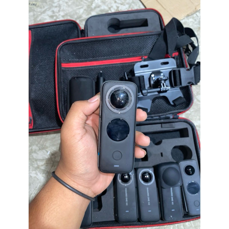 Kamera Insta360 x2 black second full set siap pakai