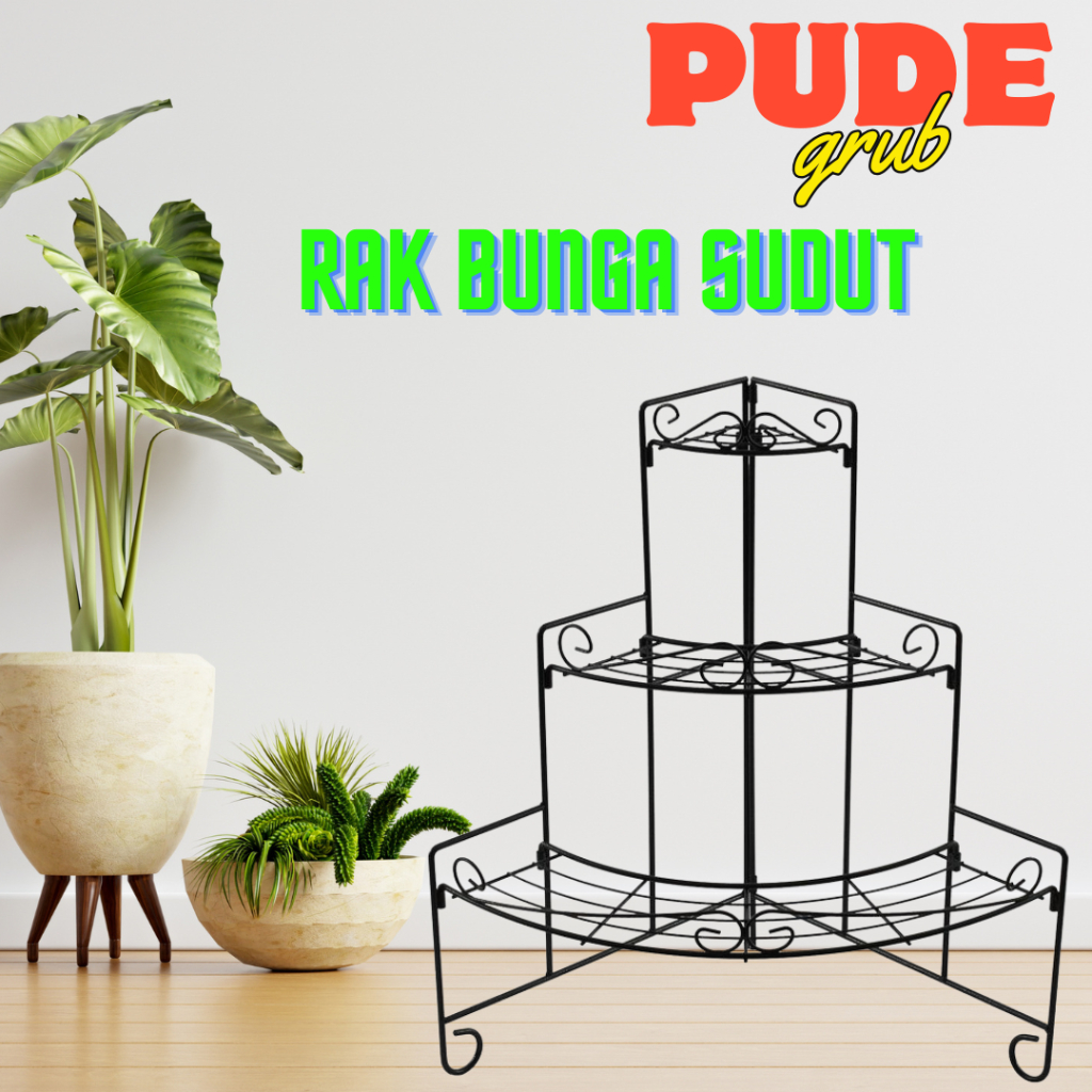 Rak Bunga Besi Sudut 3 Susun