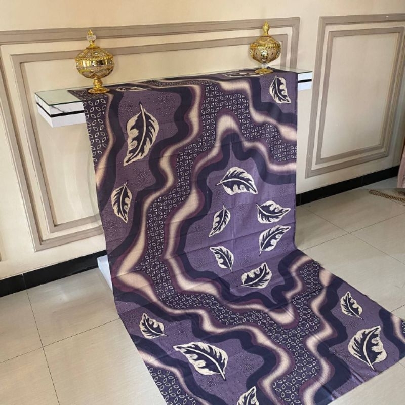 Kain Batik Pekalongan Motif Bunga Ungu Kain Batik Katun Premium