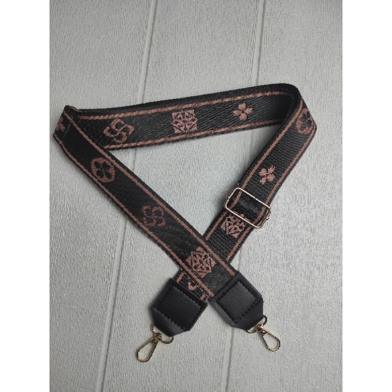 Tali Tas Selempang Wanita motif Webbing  Acc gold tebal dijamin kuat trendy