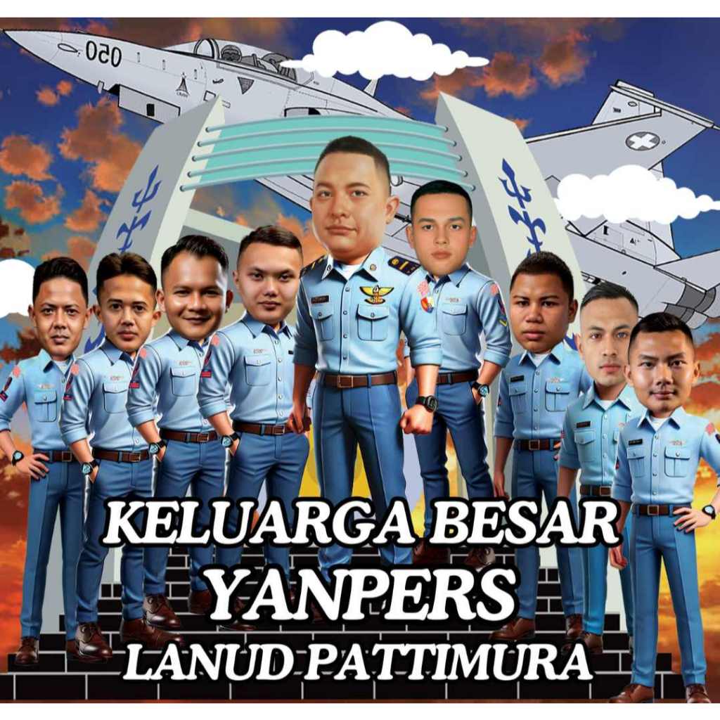 Edit Foto Karikatur Keluarga perpisahan atau kado